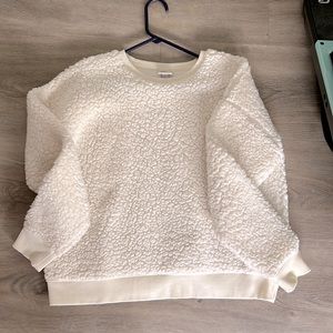 Oversized fuzzy sweatshirt